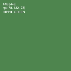 #4E844E - Hippie Green Color Image